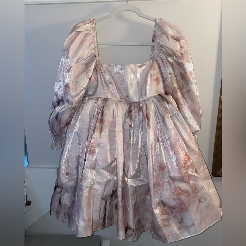 NWT Selkie Bleached Peach Venus puff dress size M